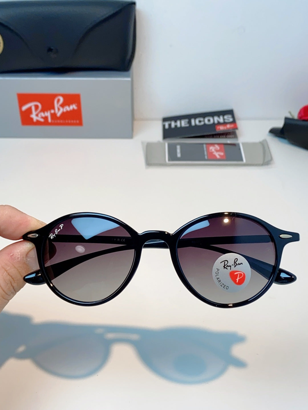 Ray-Ban Polarized Round Black Lens Sunglasses for Men & Women - 450096 - detail image 4