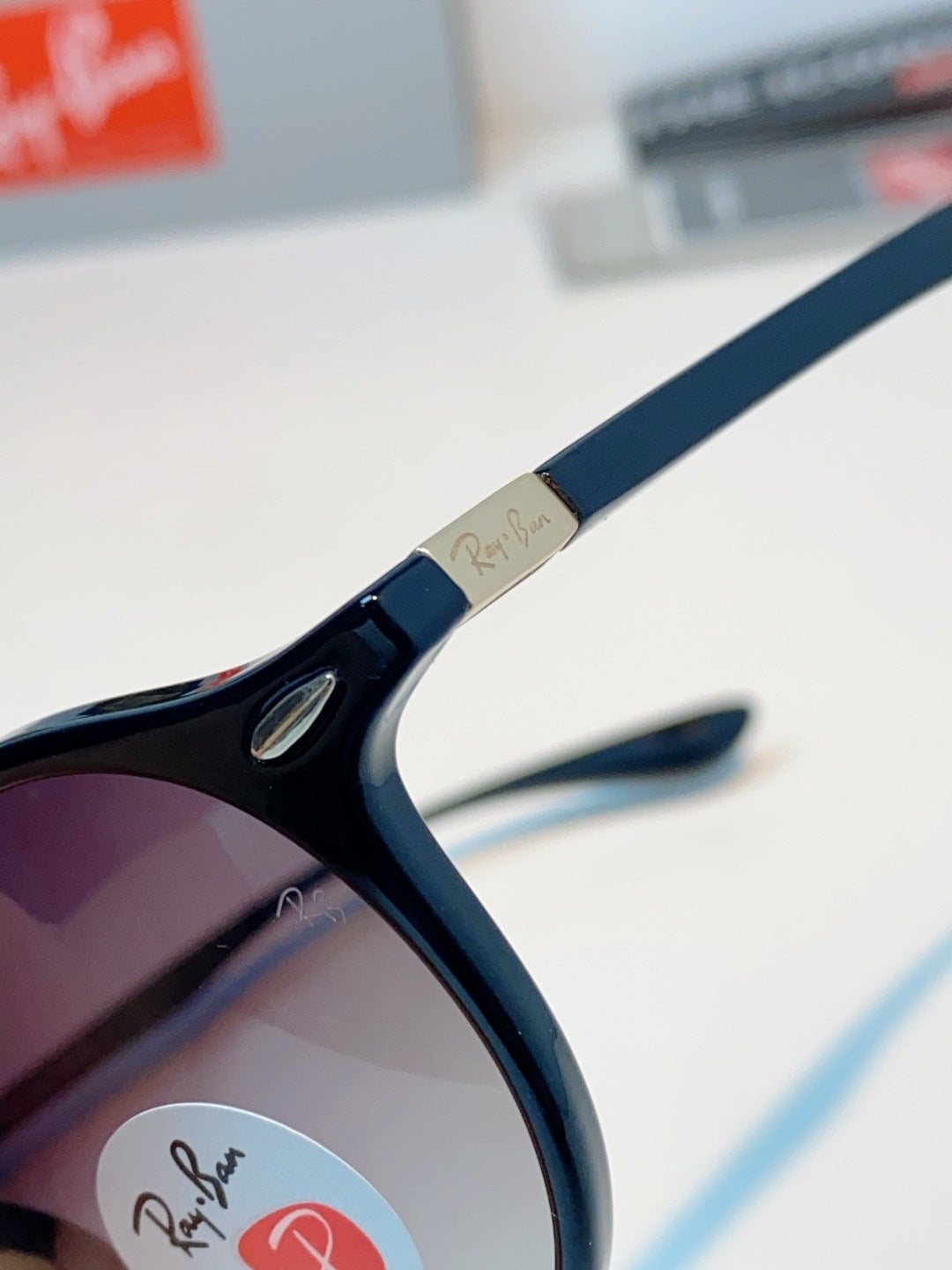 Ray-Ban Polarized Round Black Lens Sunglasses for Men & Women - 450096 - detail image 8