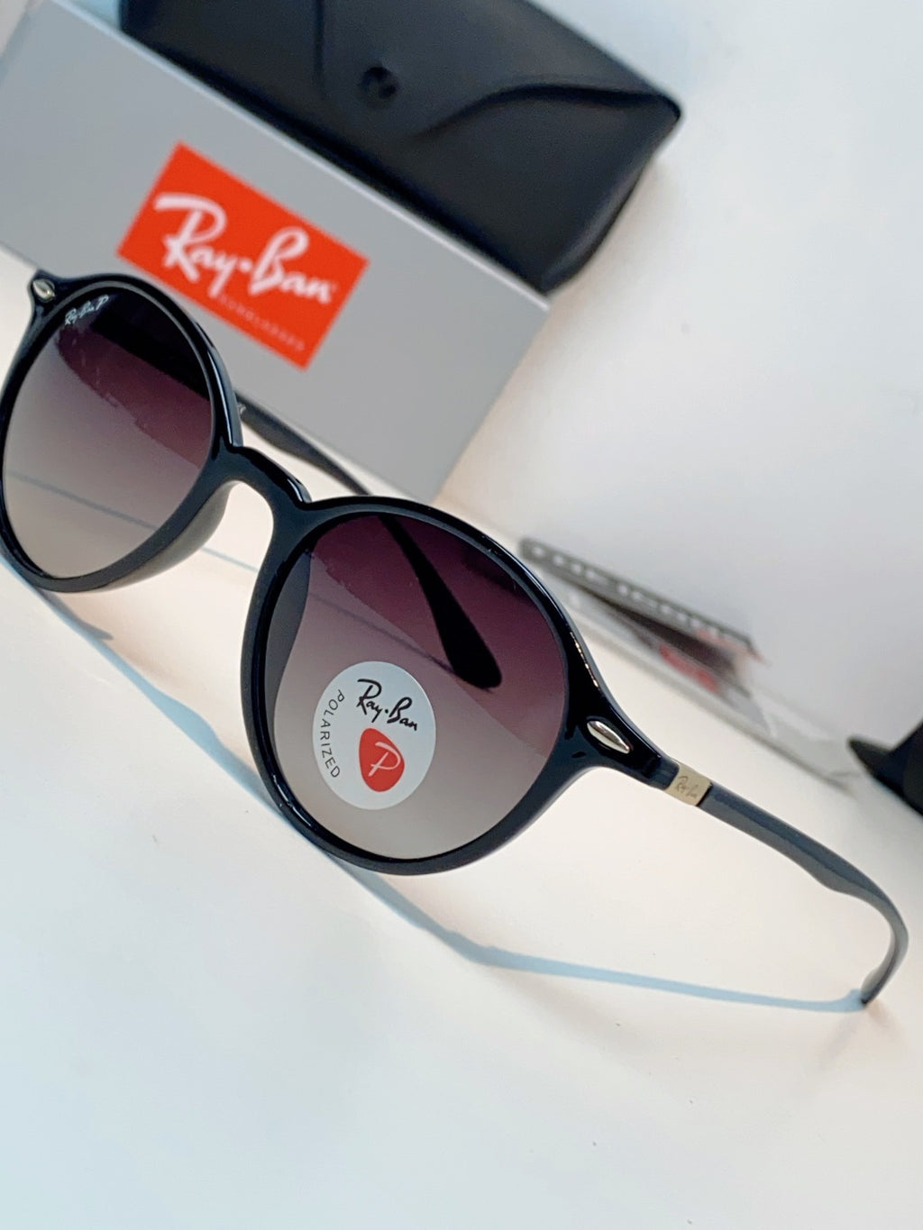 Ray-Ban Polarized Round Black Lens Sunglasses for Men & Women - 450096 - detail image 7