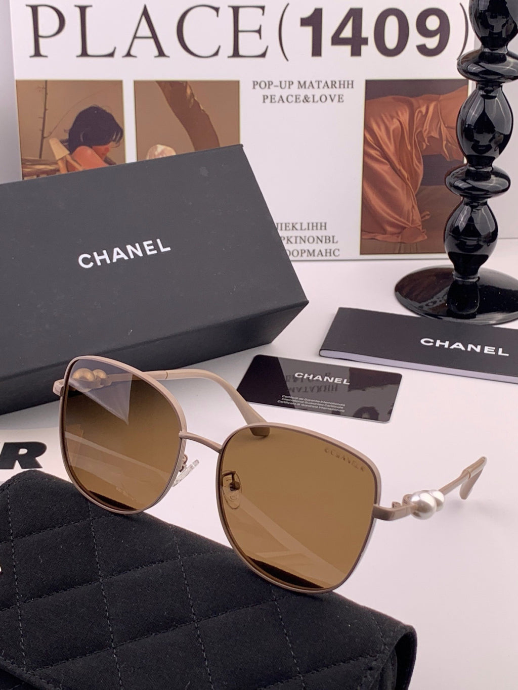 Chanel CH5759 Polarized Oversized Black Lens Sunglasses for Men & Wom - 382293 - detail image 6