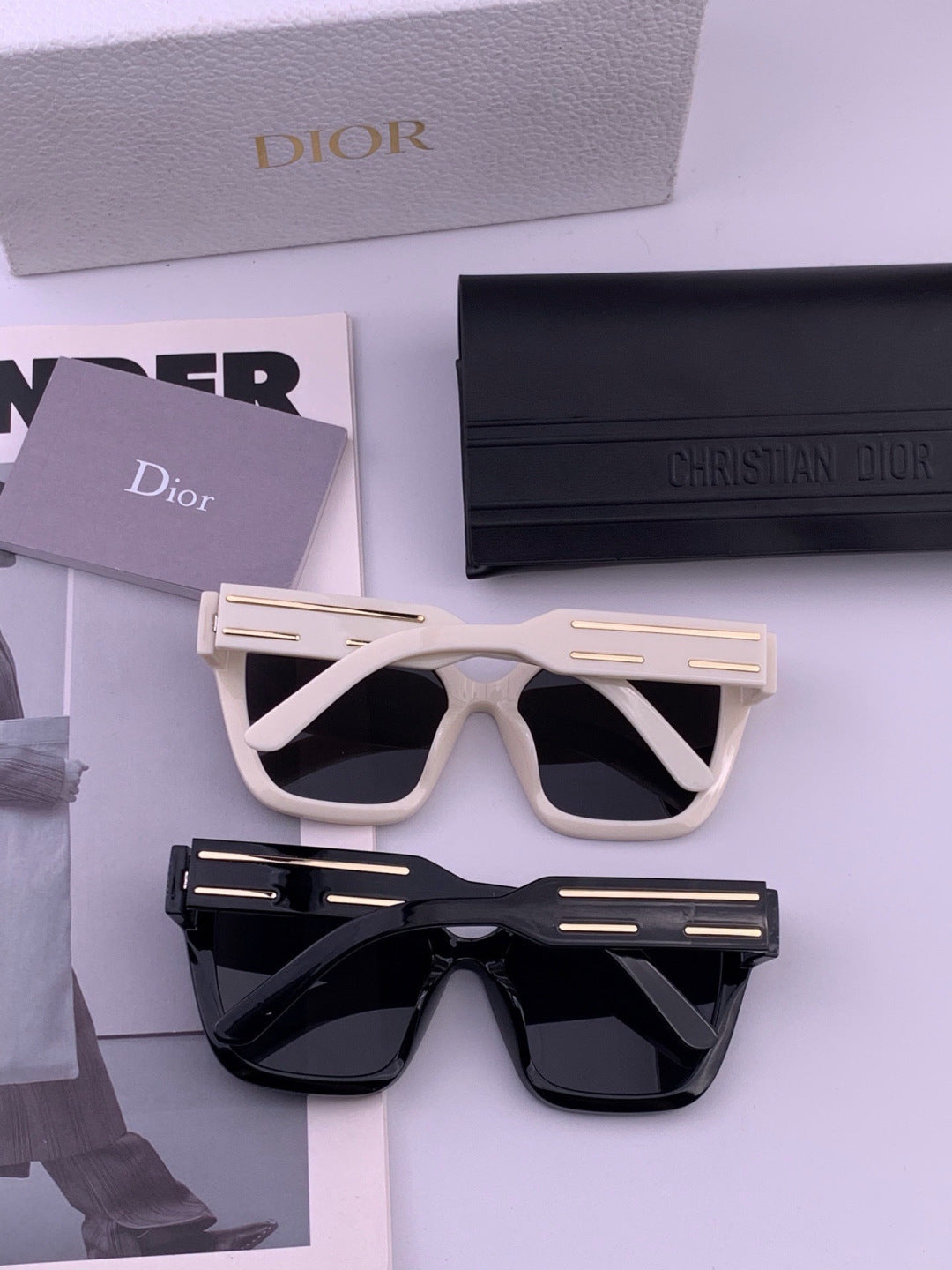Dior CD9990 Polarized Square Black Lens Sunglasses for Women - 382471 - detail image 6
