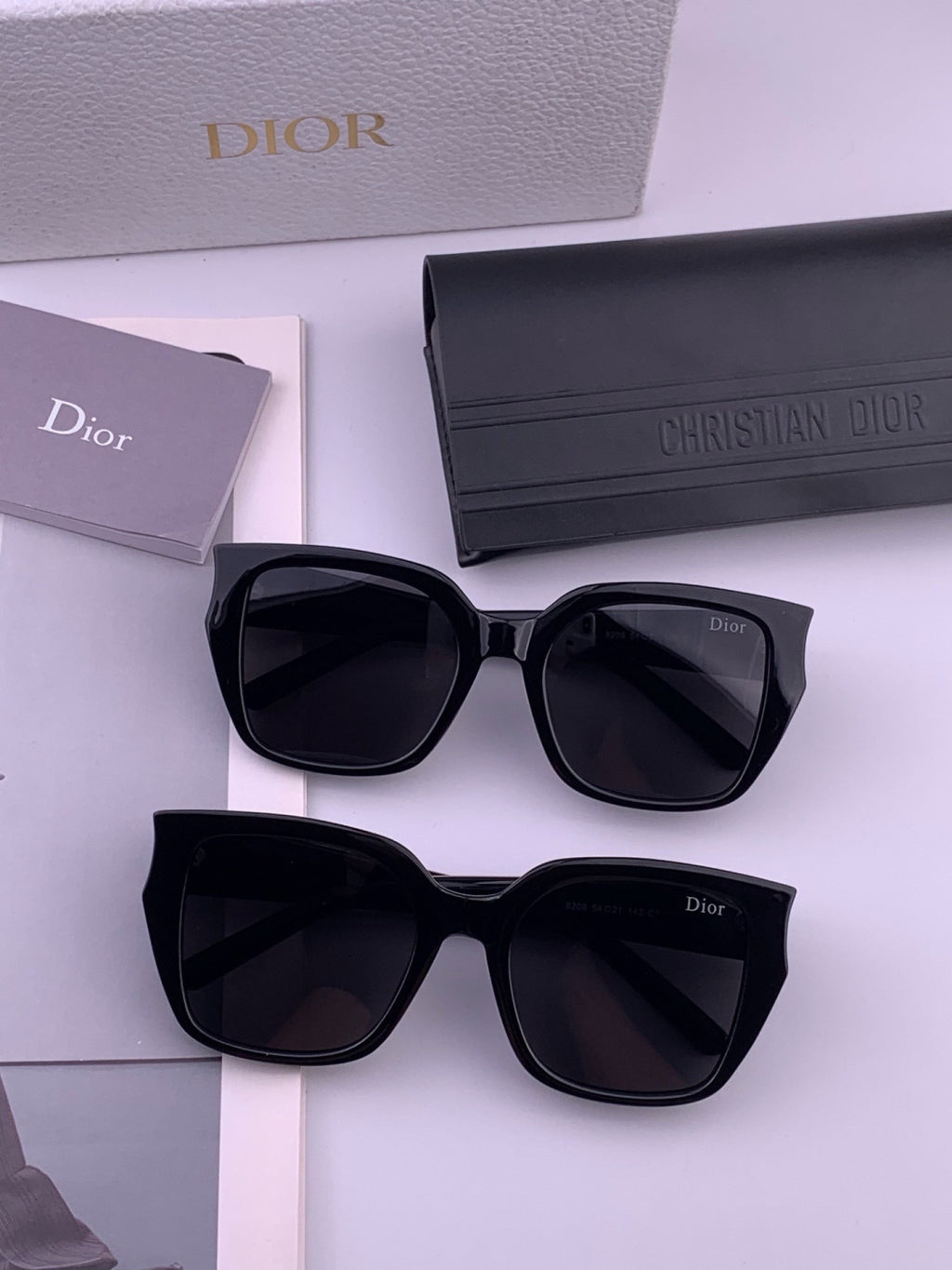 Dior CD6820 Polarized Square Black Lens Sunglasses for Women - 382472 - detail image 7