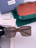 Gucci G4364 Polarized Square Gold Lens Sunglasses for Men & Women - 382131