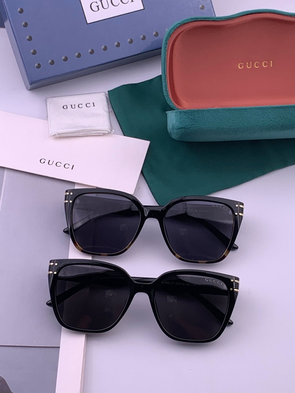 Gucci G0756 Polarized Square Black Lens Sunglasses for Men & Women - 382139 - detail image 8