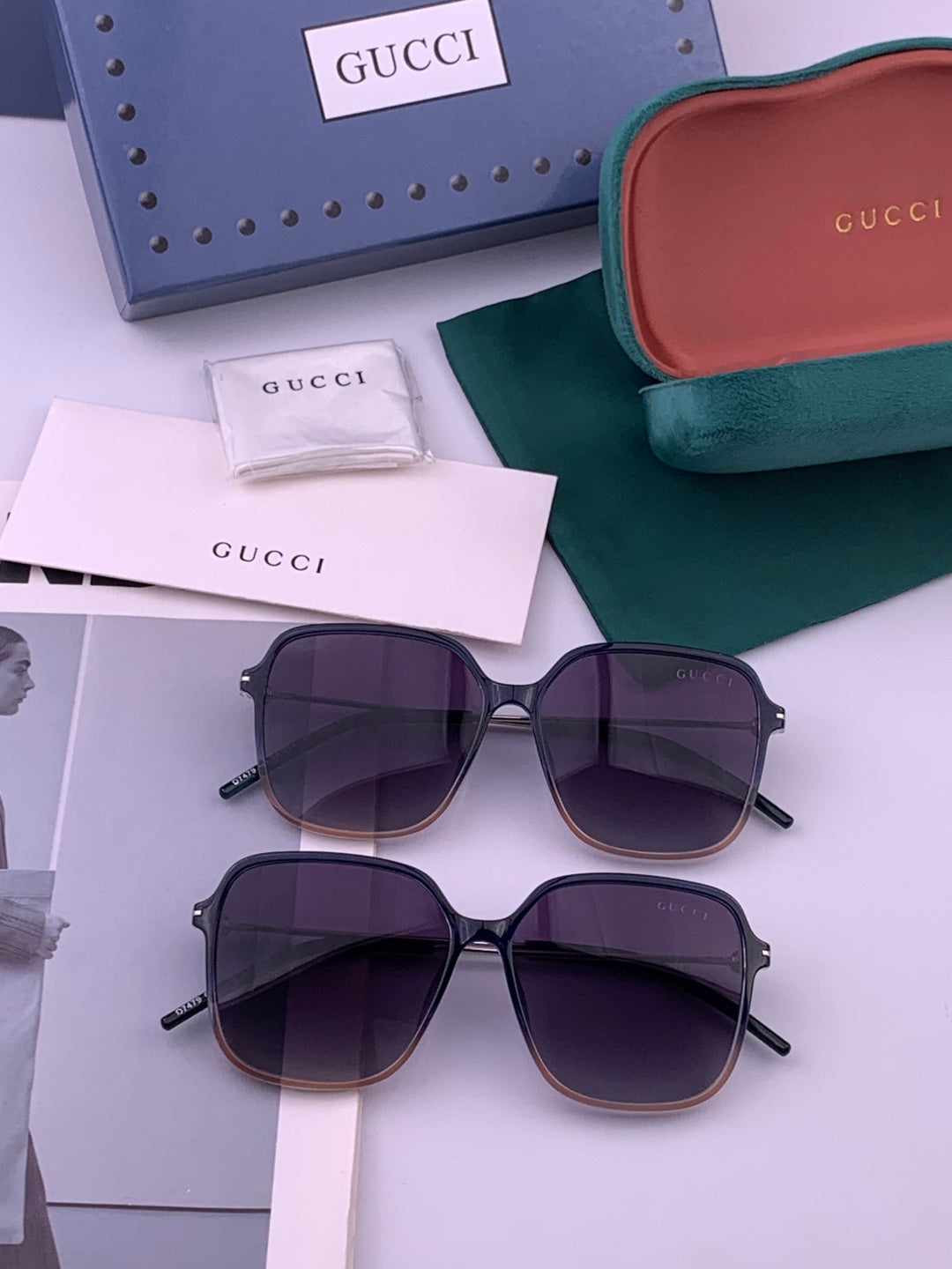 Gucci G9747 Polarized Round Black Lens Sunglasses for Women - 382124 - detail image 6
