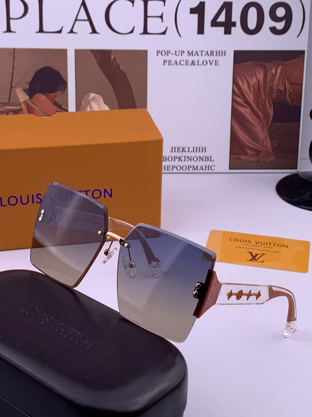 Louis Vuitton L5798 Polarized Square Brown Lens Sunglasses for Men & - 381753 - detail image 2