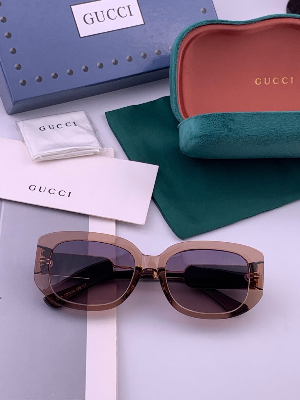Gucci G0320 Polarized Square Black Lens Sunglasses for Women - 382130 - detail image 5