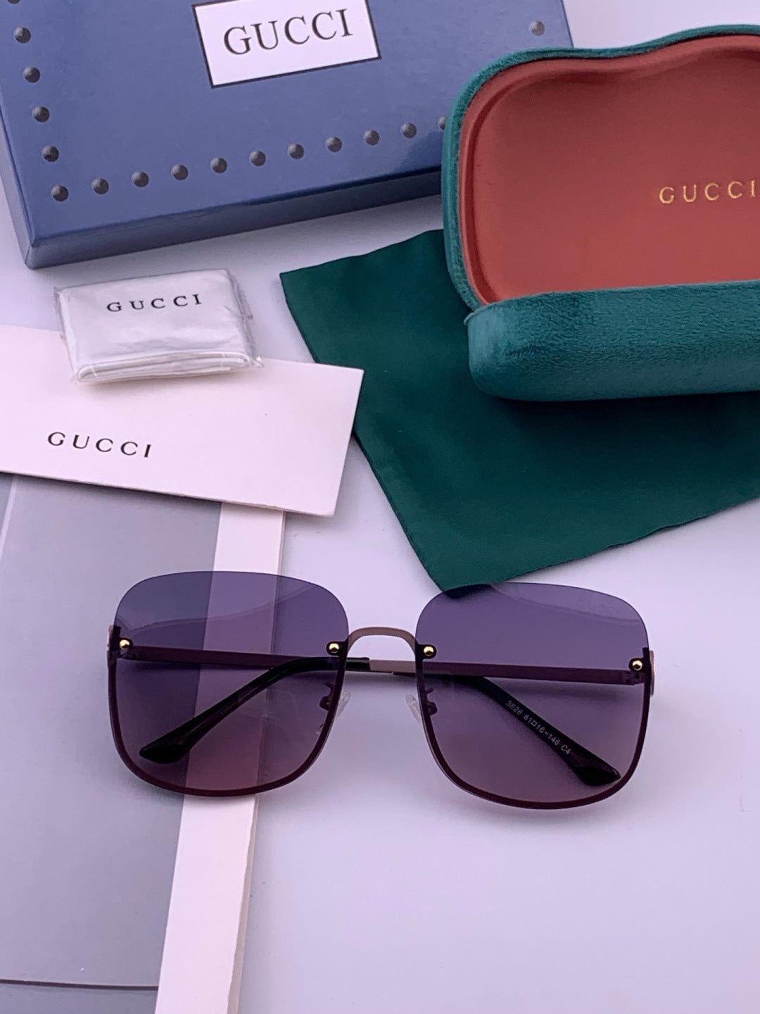 Gucci G6362 Round Black Lens Sunglasses for Men & Women - 382085 - detail image 8