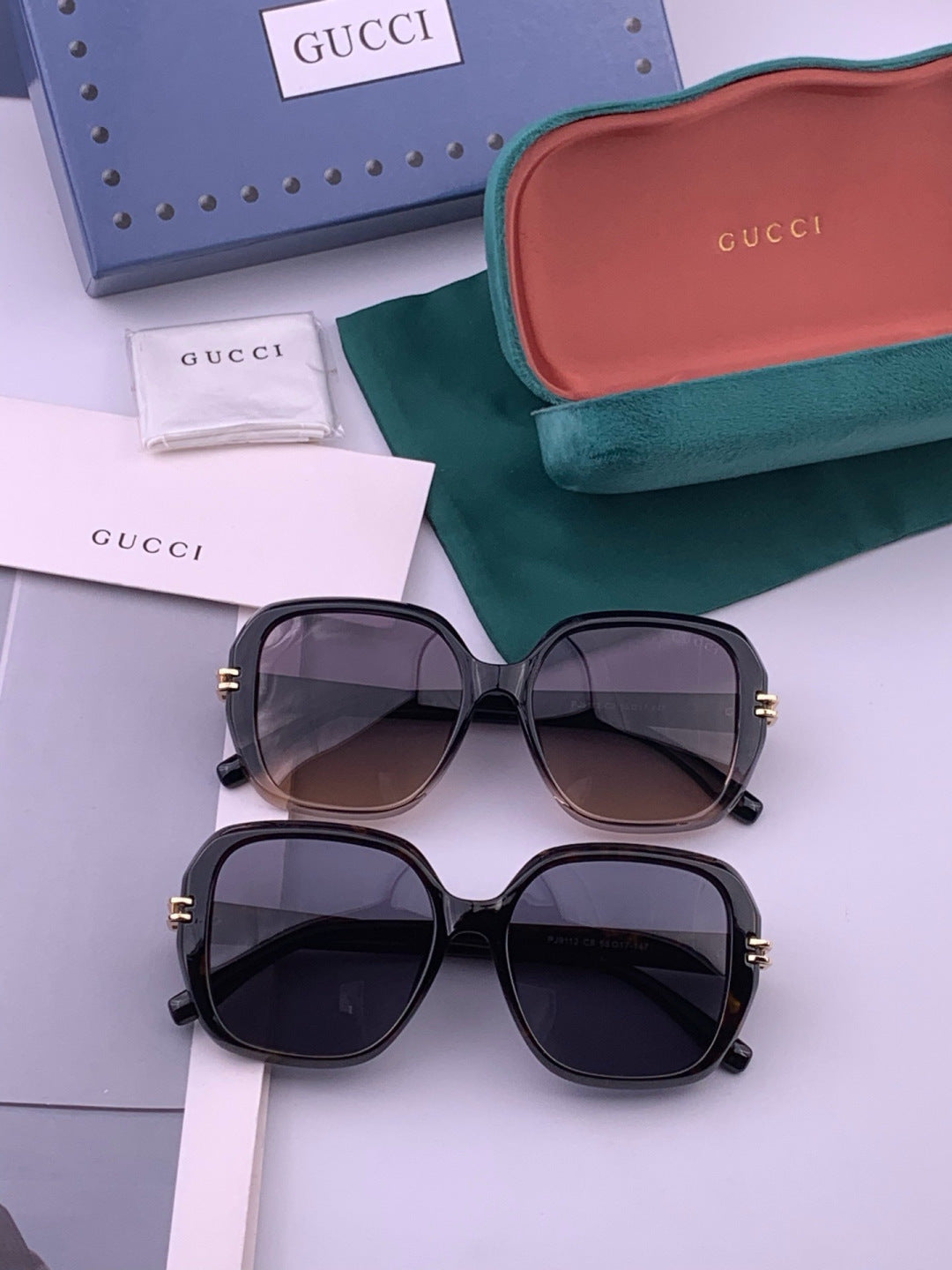 Gucci G2911 Polarized Square Red Lens Sunglasses for Women - 382091 - detail image 6