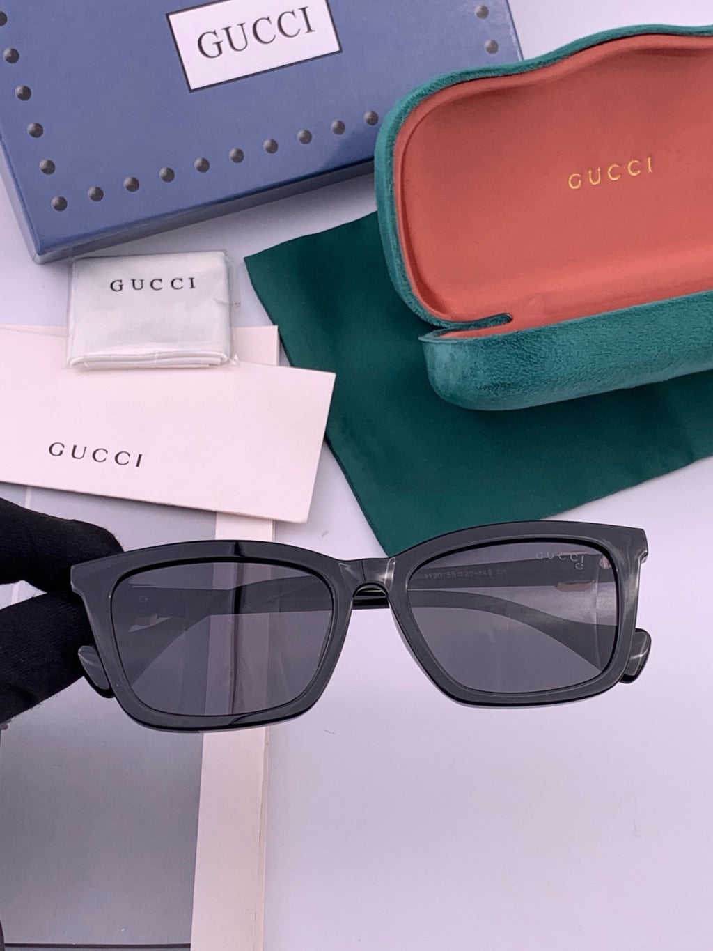 Gucci G0112 Polarized Square Pink Lens Sunglasses for Women - 382101