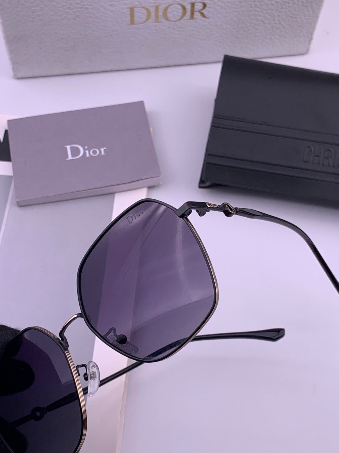 Dior CD7210 Square Gold Lens Sunglasses for Women - 382420 - detail image 3