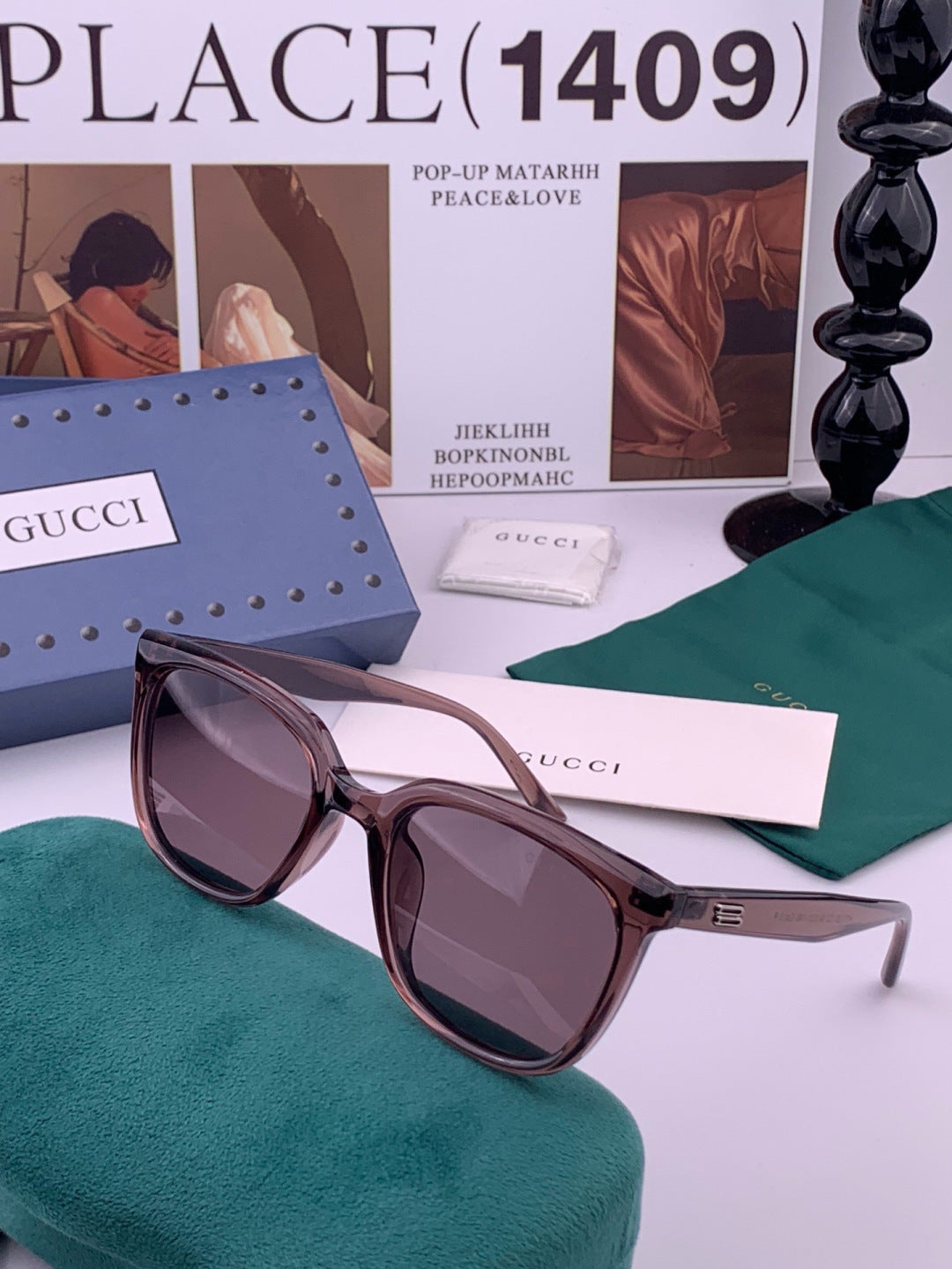 Gucci G57712 Polarized Square Red Lens Sunglasses for Women - 382072 - detail image 2