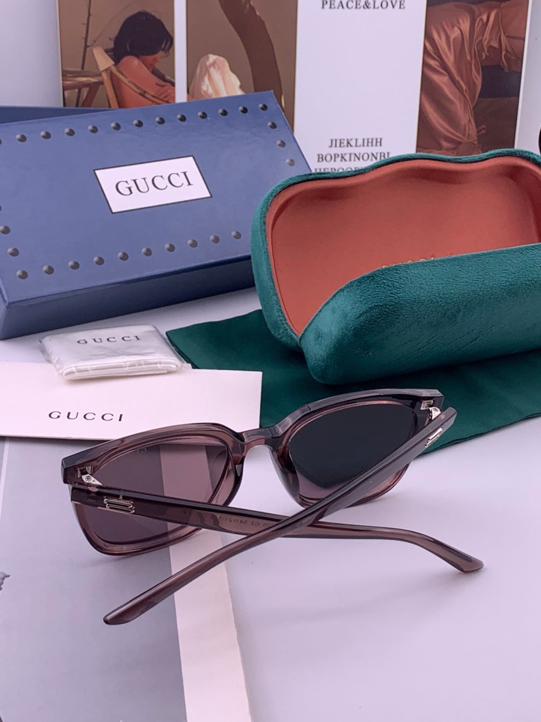 Gucci G57712 Polarized Square Red Lens Sunglasses for Women - 382072 - detail image 6