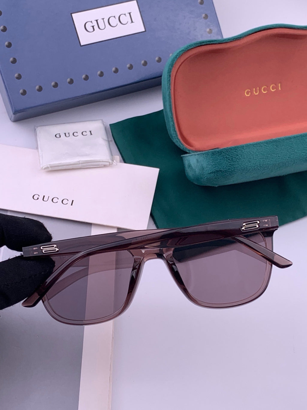 Gucci G57712 Polarized Square Red Lens Sunglasses for Women - 382072 - detail image 4