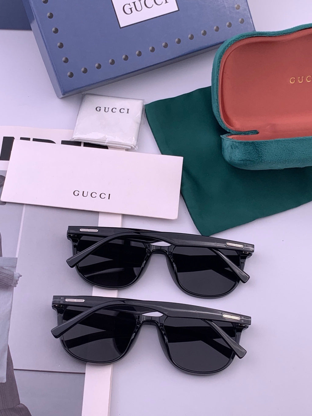 Gucci G4990 Polarized Square Orange Lens Sunglasses for Women - 382074 - detail image 5
