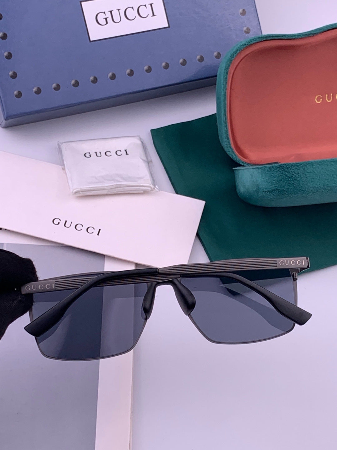 Gucci G6225 Polarized Aviator Gold Lens Sunglasses for Men - 382076 - detail image 6