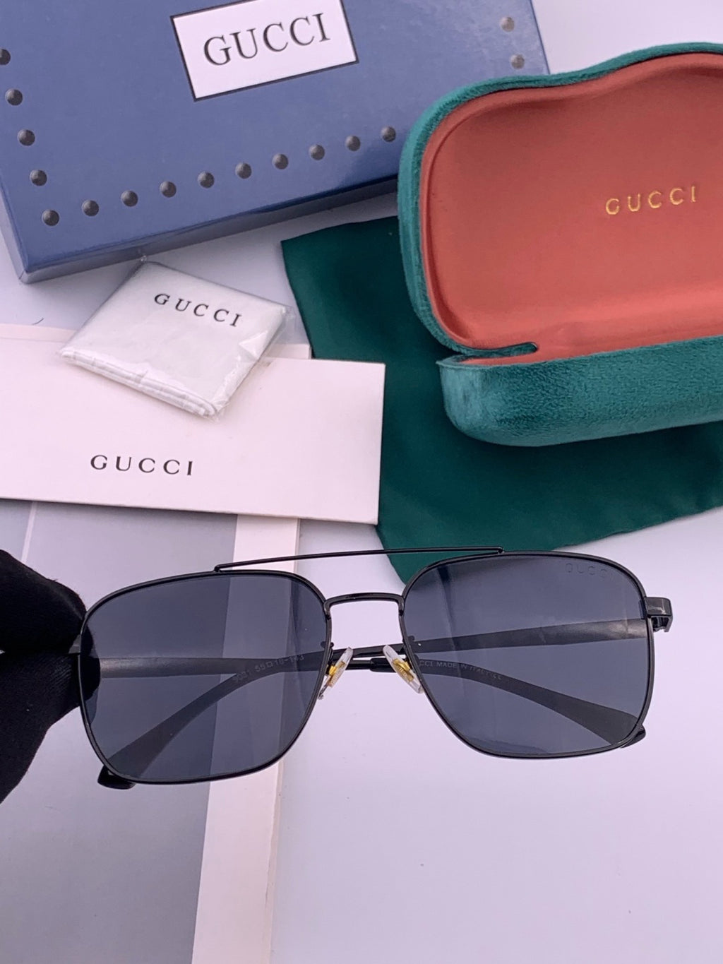 Gucci G1903 Aviator Black Lens Sunglasses for Men & Women - 382035 - detail image 4