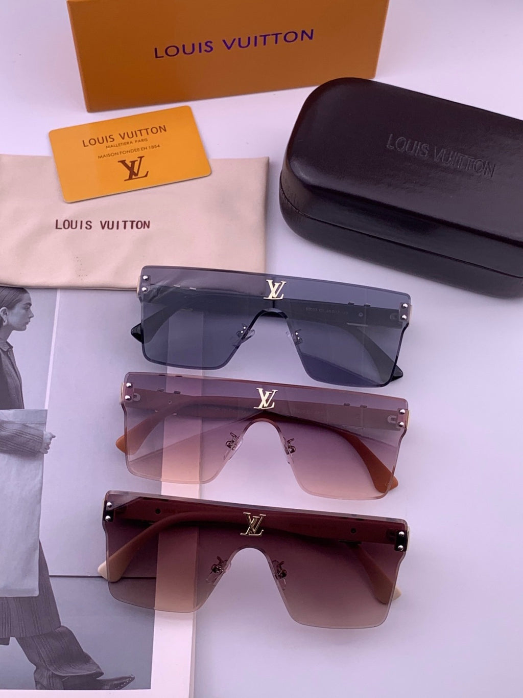 Louis Vuitton L36000 Oversized Purple Lens Sunglasses for Men & Women - 381843 - detail image 8