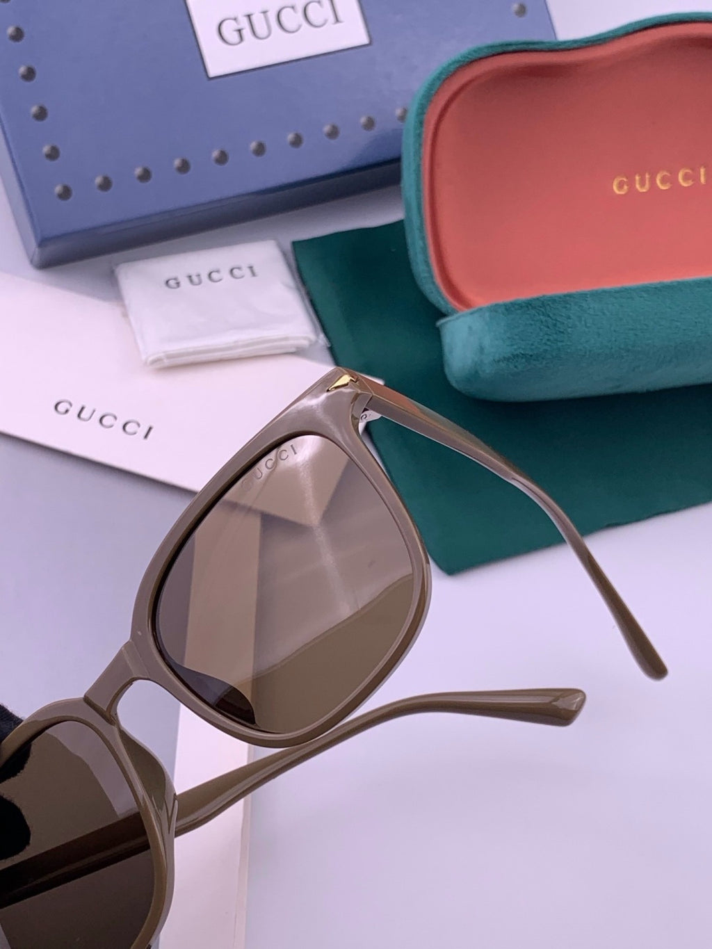 Gucci G62040 Polarized Square Black Lens Sunglasses for Men & Women - 382002