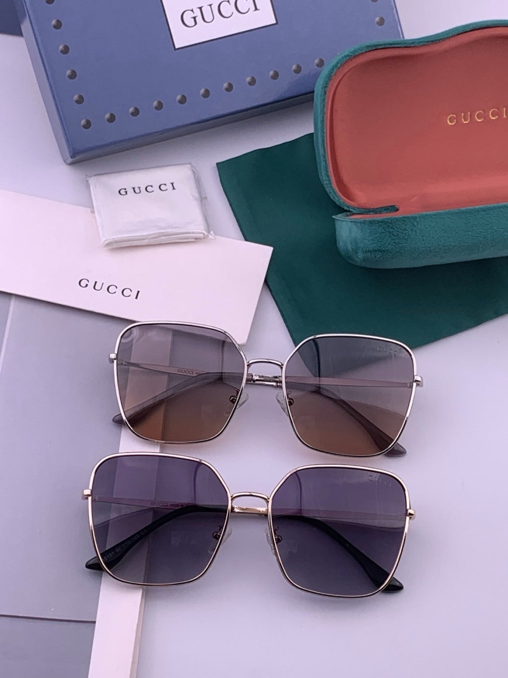 Gucci G11018 Polarized Square Brown Lens Sunglasses for Women - detail image 7
