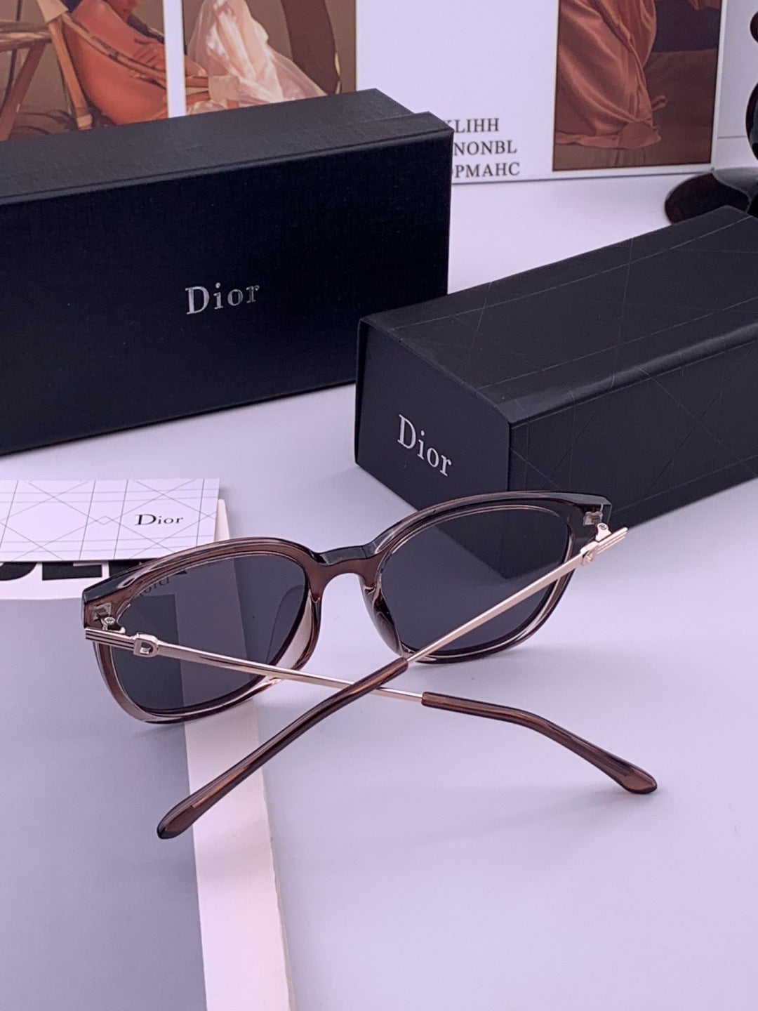 Dior D31101 Polarized Square Blue Lens Sunglasses for Men & Women - 382454 - detail image 7