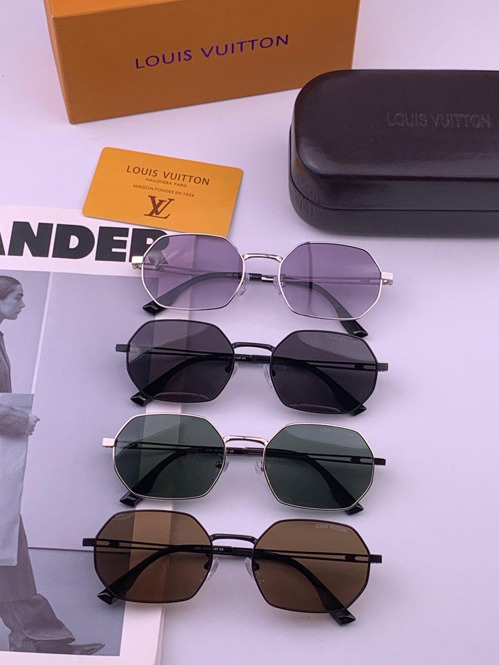 Louis Vuitton L6339 Polarized Aviator Gold Lens Sunglasses for Men & - 381811 - detail image 7