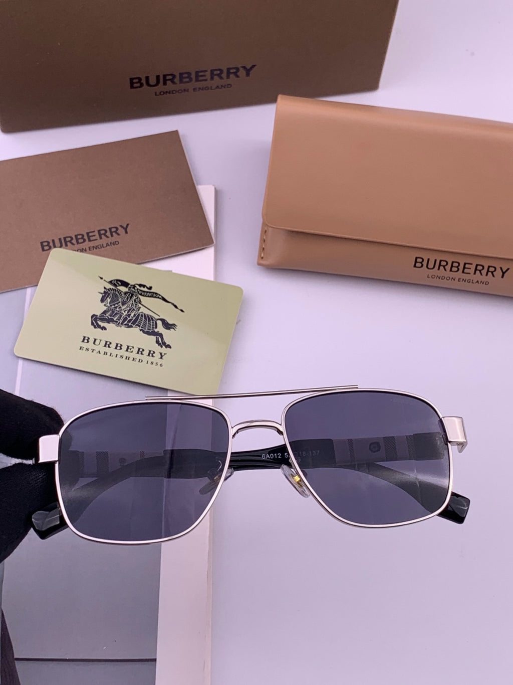 Burberry B201 Aviator Blue Lens Sunglasses for Men - 399085