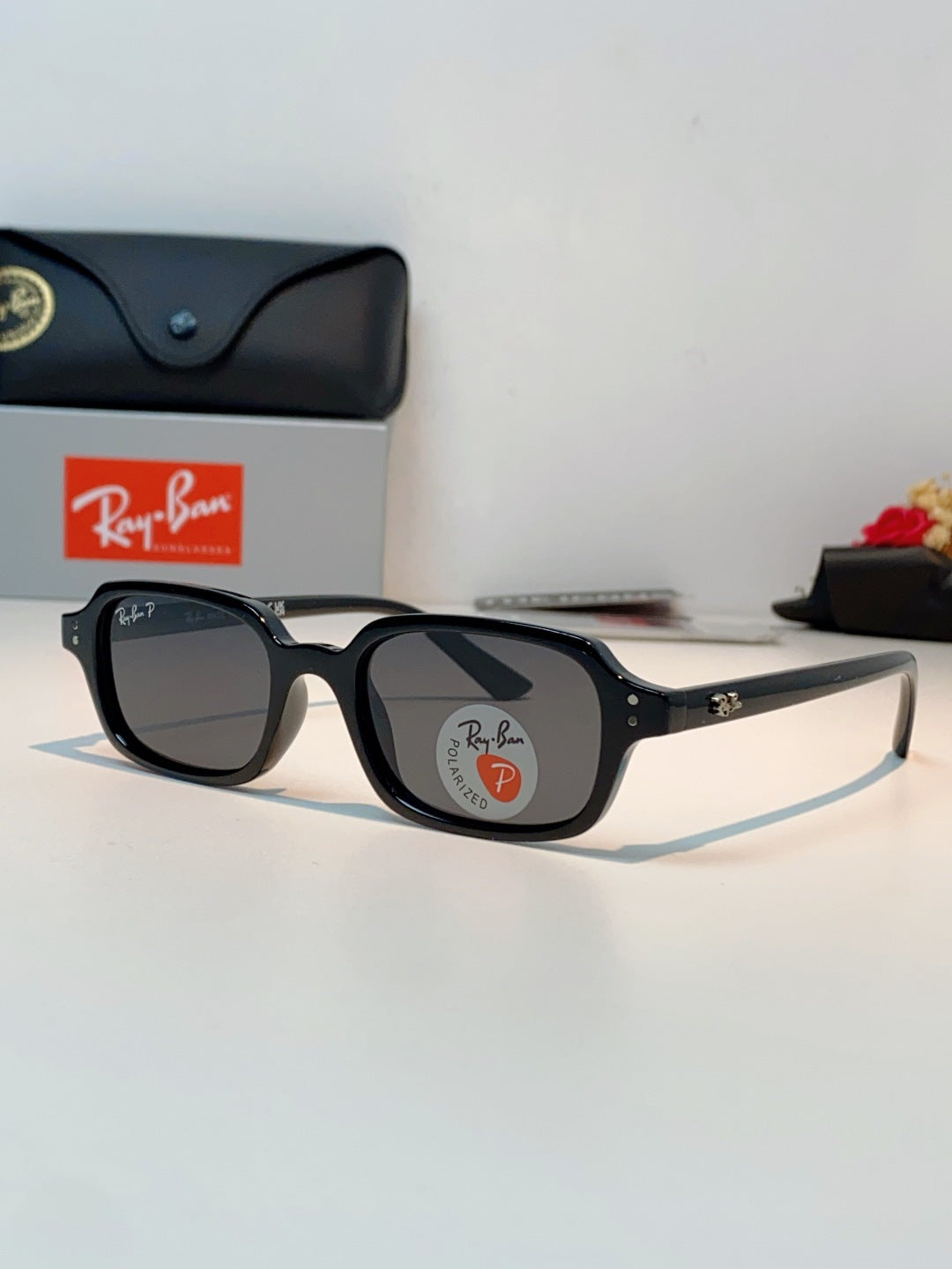 Ray-Ban RB4455 Polarized Square Black Lens Sunglasses for Men & Women