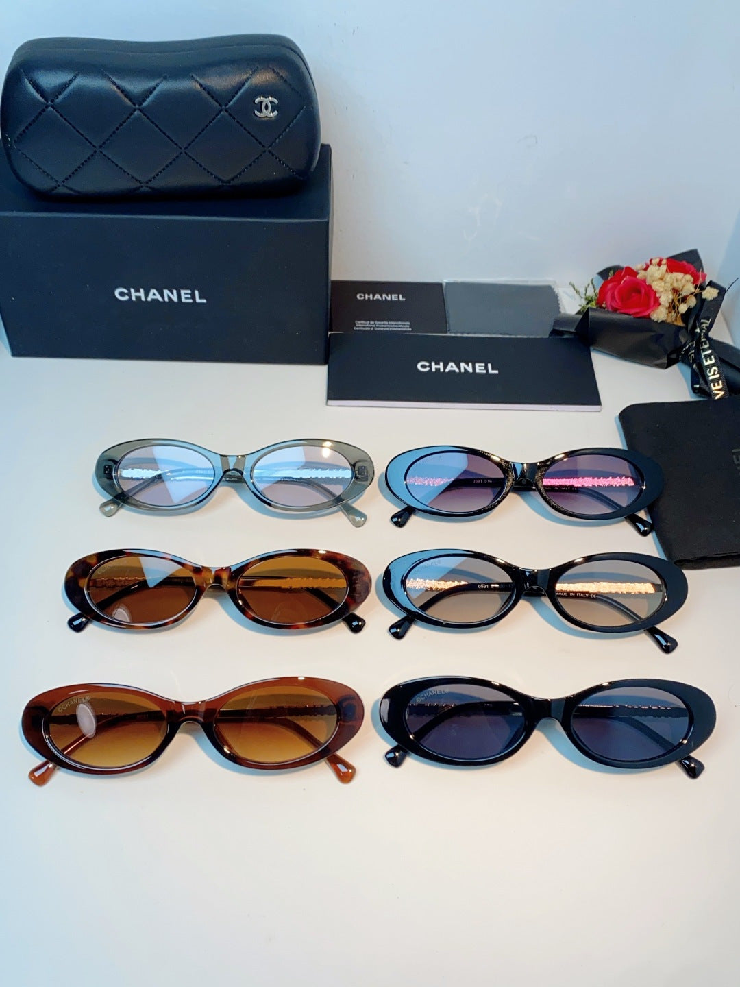 Chanel Cat-Eye Gray Lens Sunglasses for Men & Women - detail image 13