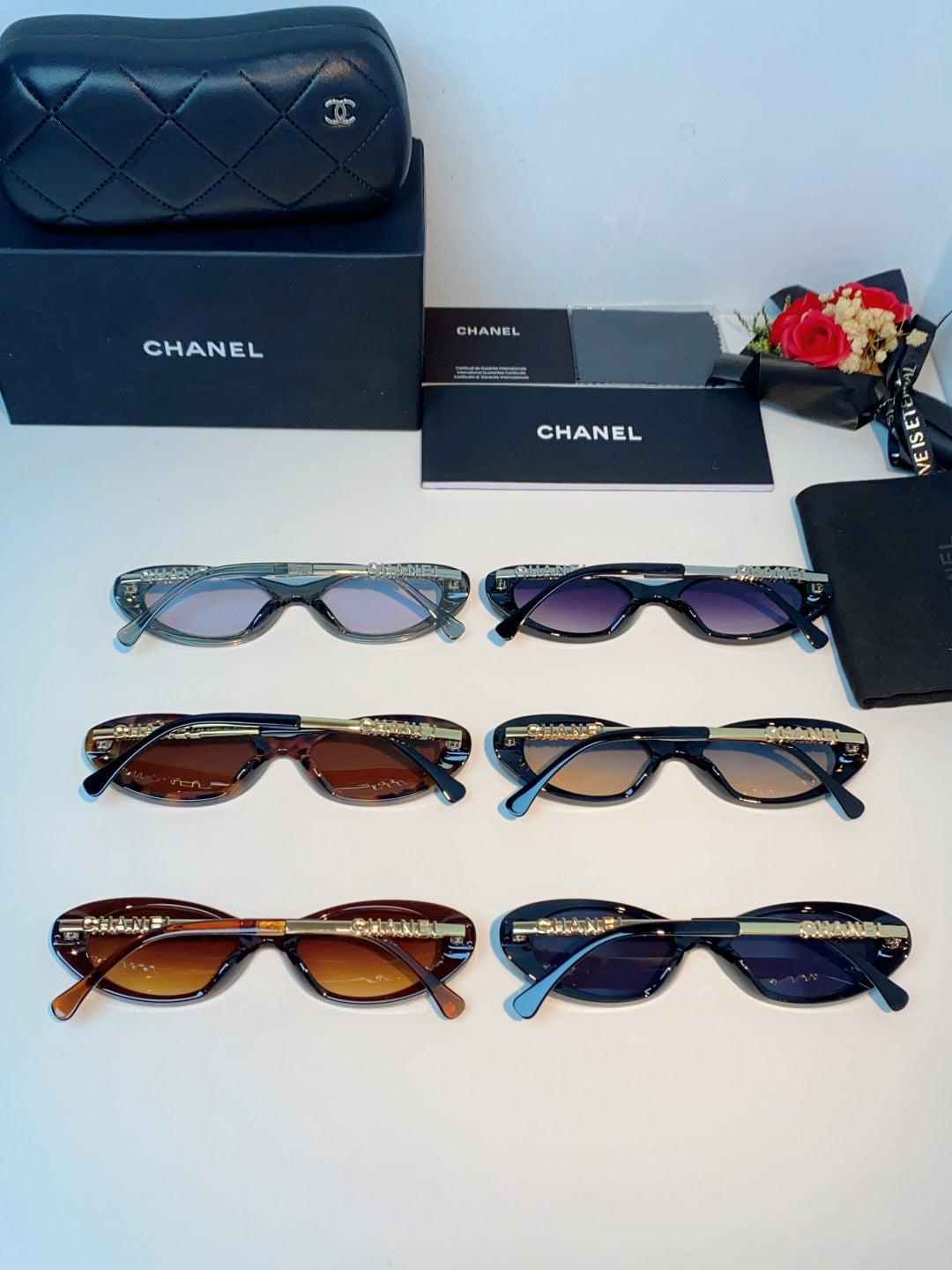 Chanel Cat-Eye Gray Lens Sunglasses for Men & Women - detail image 12