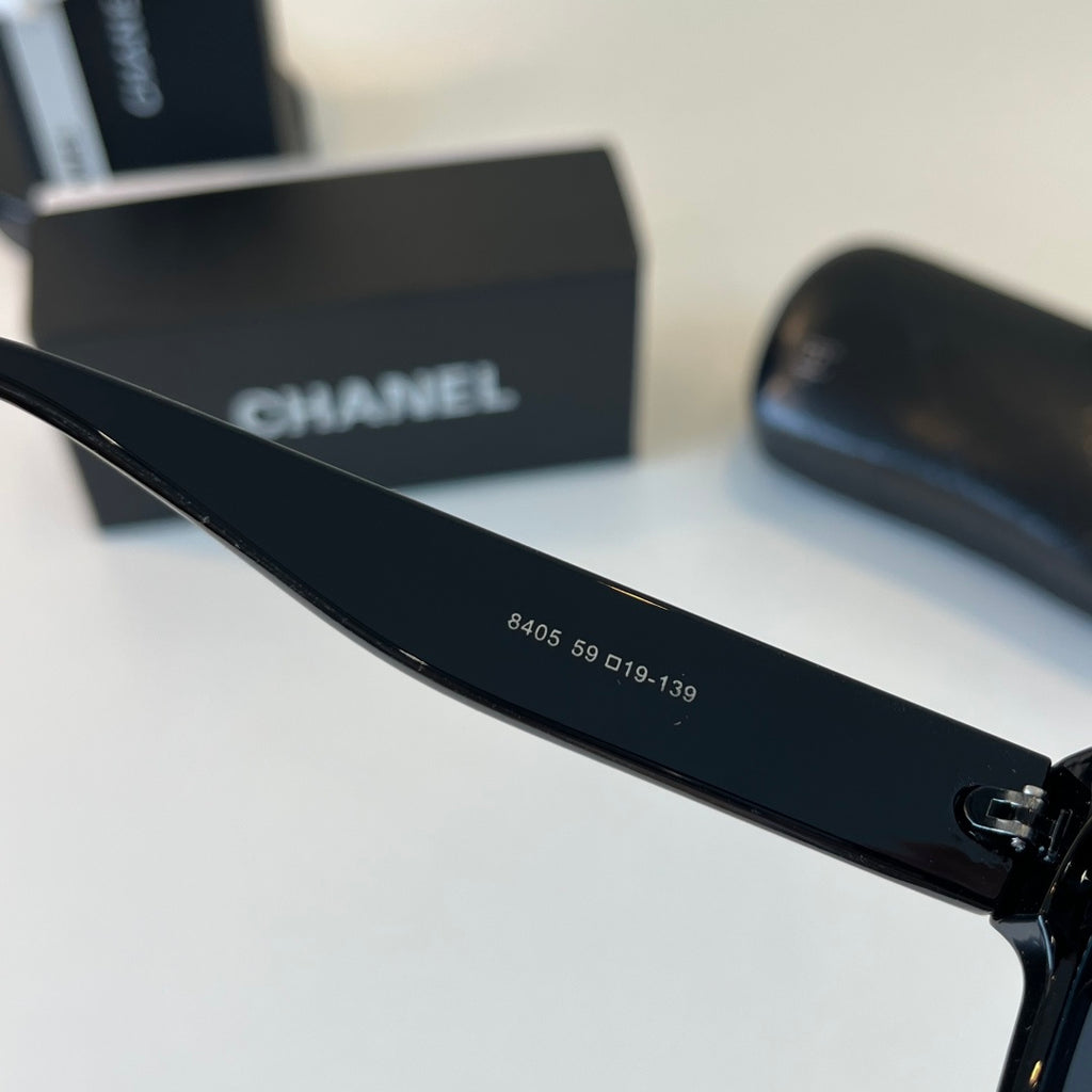 Chanel Oversized Black Lens Sunglasses for Men & Women - 431545 - detail image 9