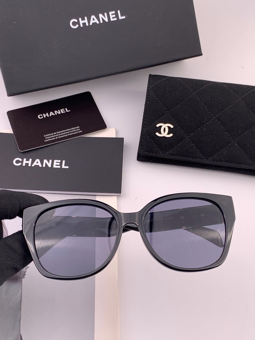 Chanel CH47004 Oversized Black Lens Sunglasses for Men & Women - 398647