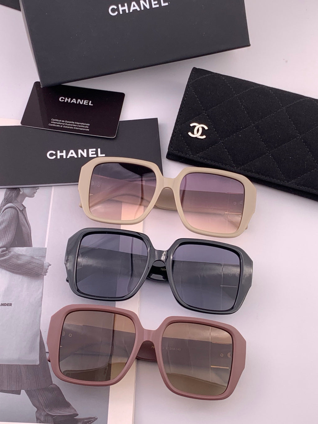 Chanel CH87004 Oversized Red Lens Sunglasses for Men & Women - 398649 - detail image 7