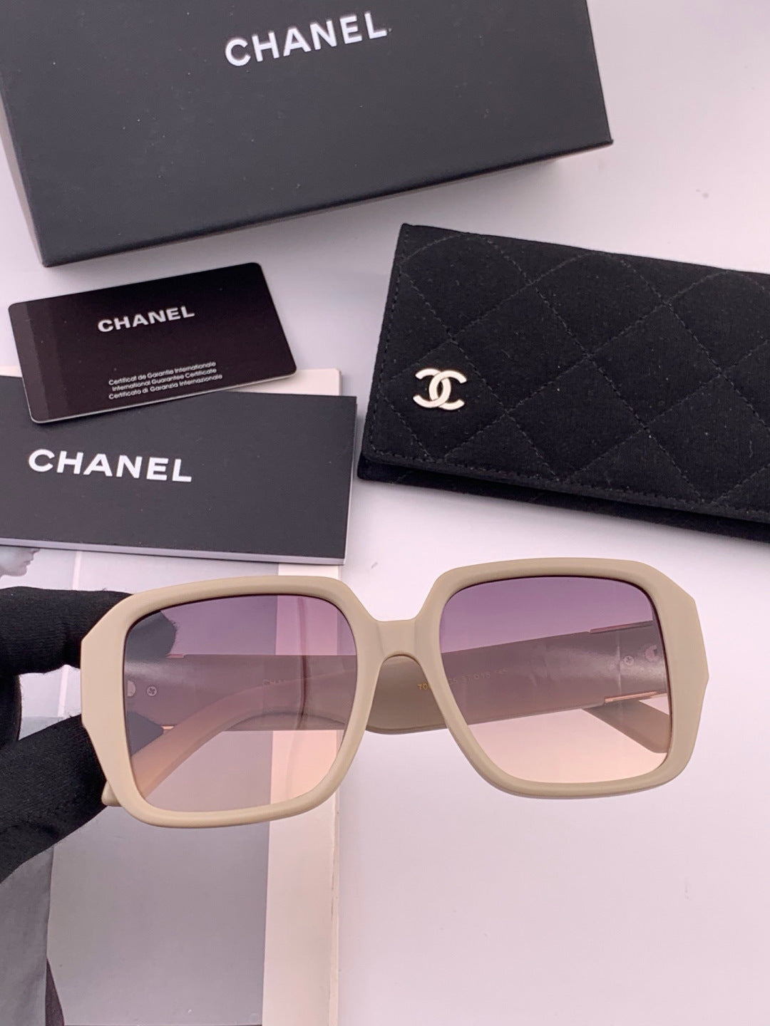 Chanel CH87004 Oversized Red Lens Sunglasses for Men & Women - 398651