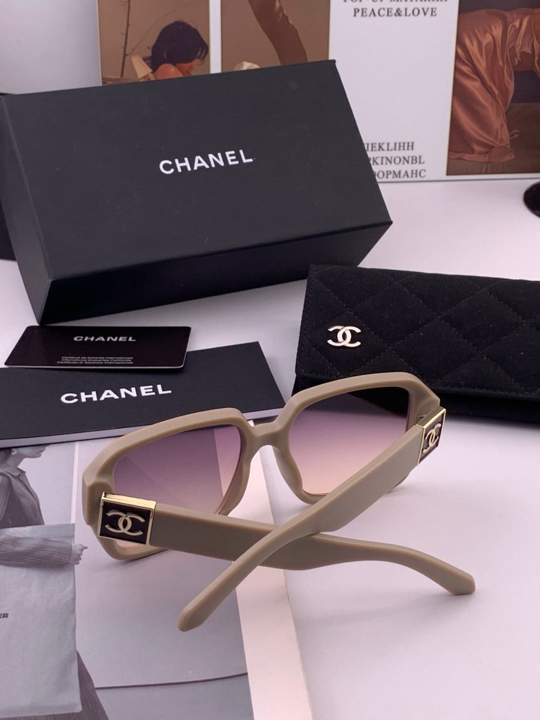 Chanel CH87004 Oversized Red Lens Sunglasses for Men & Women - 398651 - detail image 7