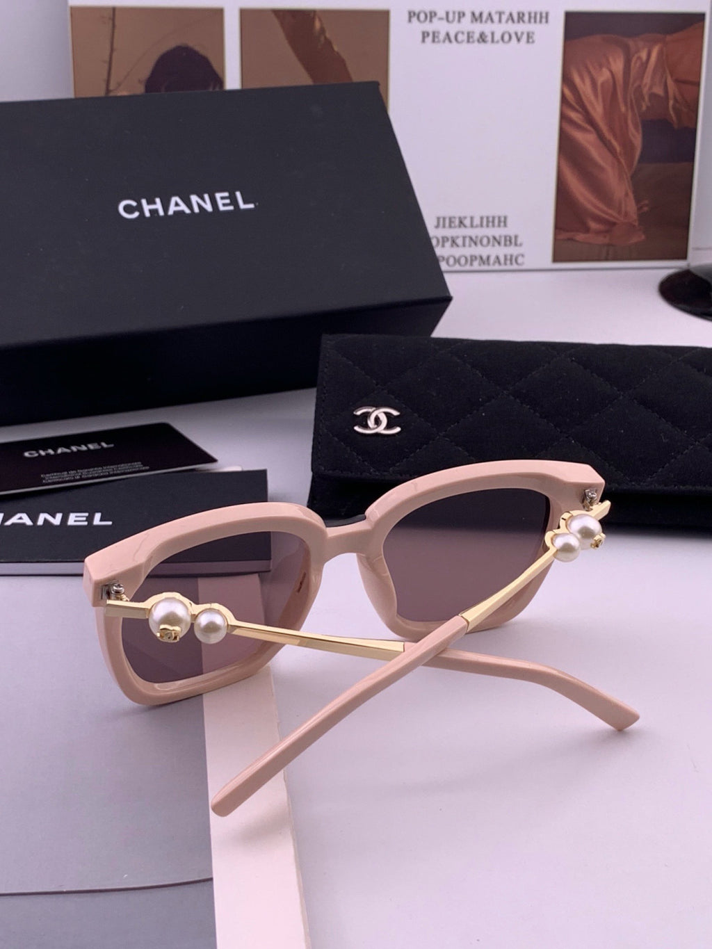 Chanel CH4231 Oversized Black Lens Sunglasses for Men & Women - 398634 - detail image 6