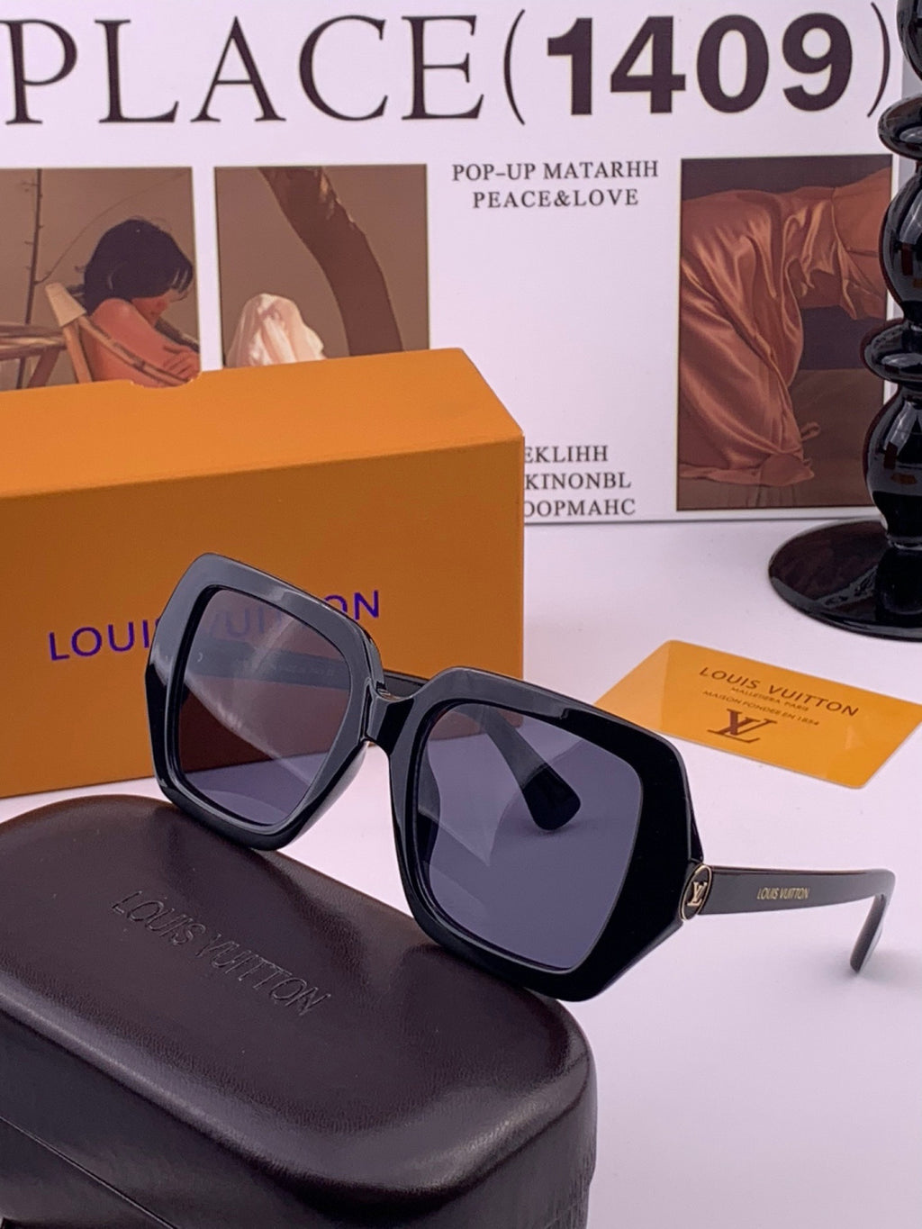 Louis Vuitton L27006 Oversized Brown Lens Sunglasses for Men & Women - 398204 - detail image 2