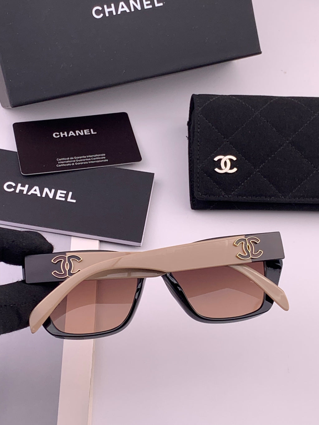 Chanel CH1311 Polarized Square Black Lens Sunglasses for Men & Women - 398636 - detail image 4