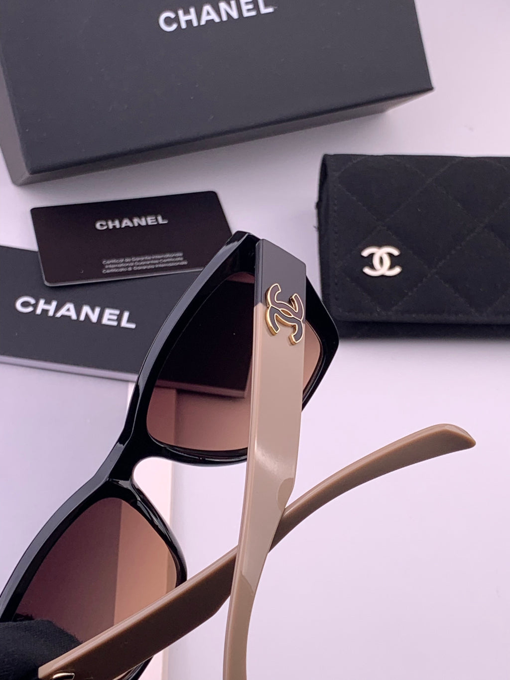 Chanel CH1311 Polarized Square Black Lens Sunglasses for Men & Women - 398636 - detail image 5