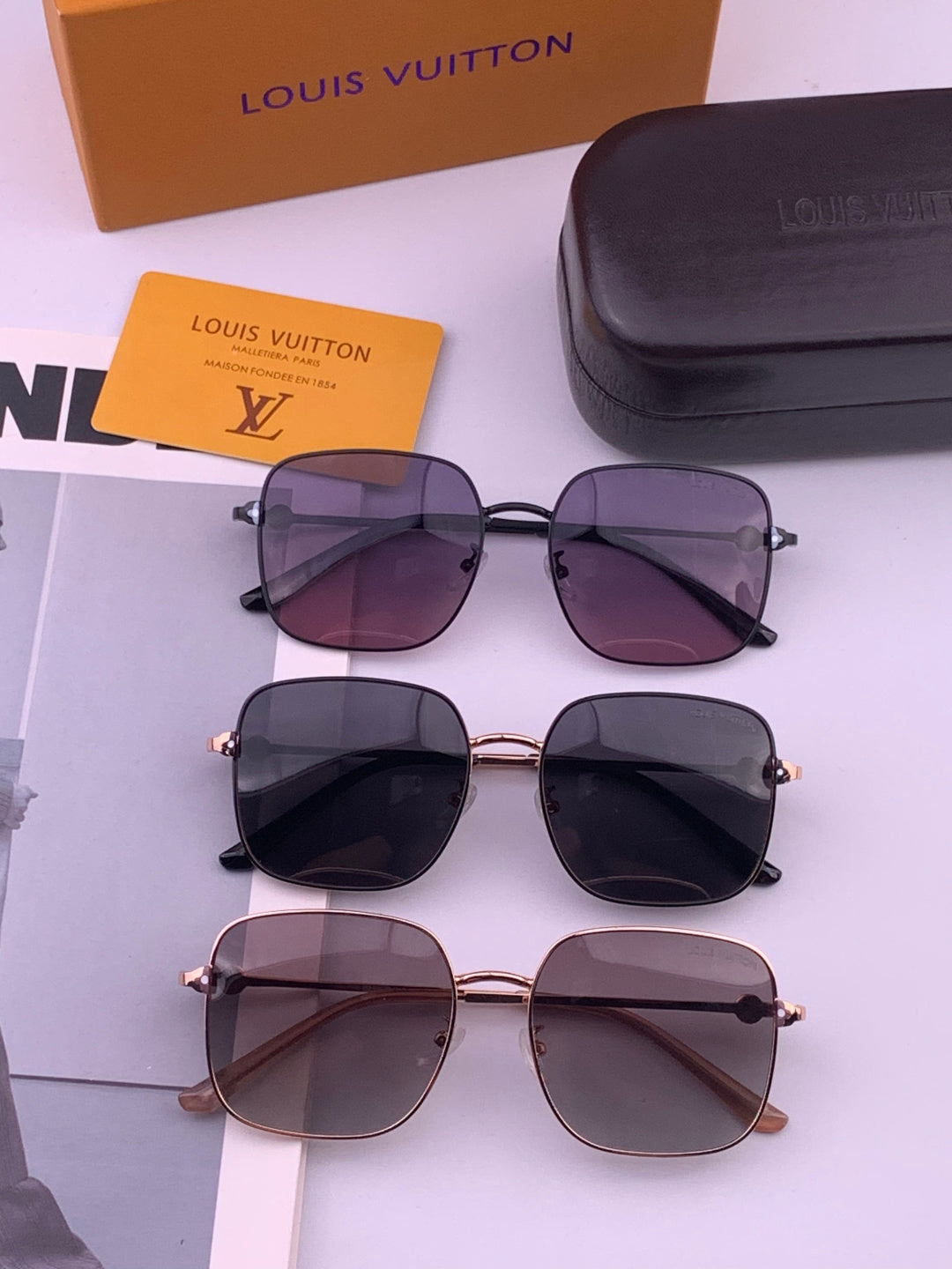 Louis Vuitton 5303 Polarized Aviator Purple Lens Sunglasses for Men & - 398193 - detail image 8