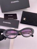 Chanel CH300 Polarized Square Gold Lens Sunglasses for Men & Women - 398632