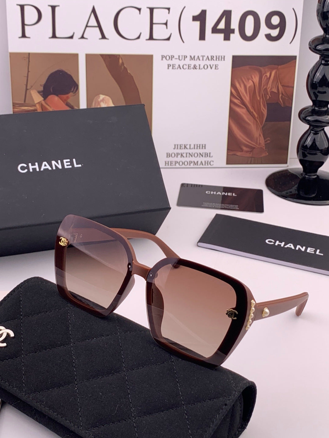 Chanel CH6994 Polarized Oversized Brown Lens Sunglasses for Men & Wom - 398544