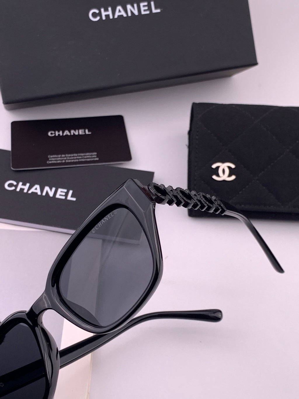 Chanel CH2994 Polarized Round Gold Lens Sunglasses for Women - 398547 - detail image 3
