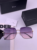 Dior D5813 Polarized Square Black Lens Sunglasses for Men & Women - 398754