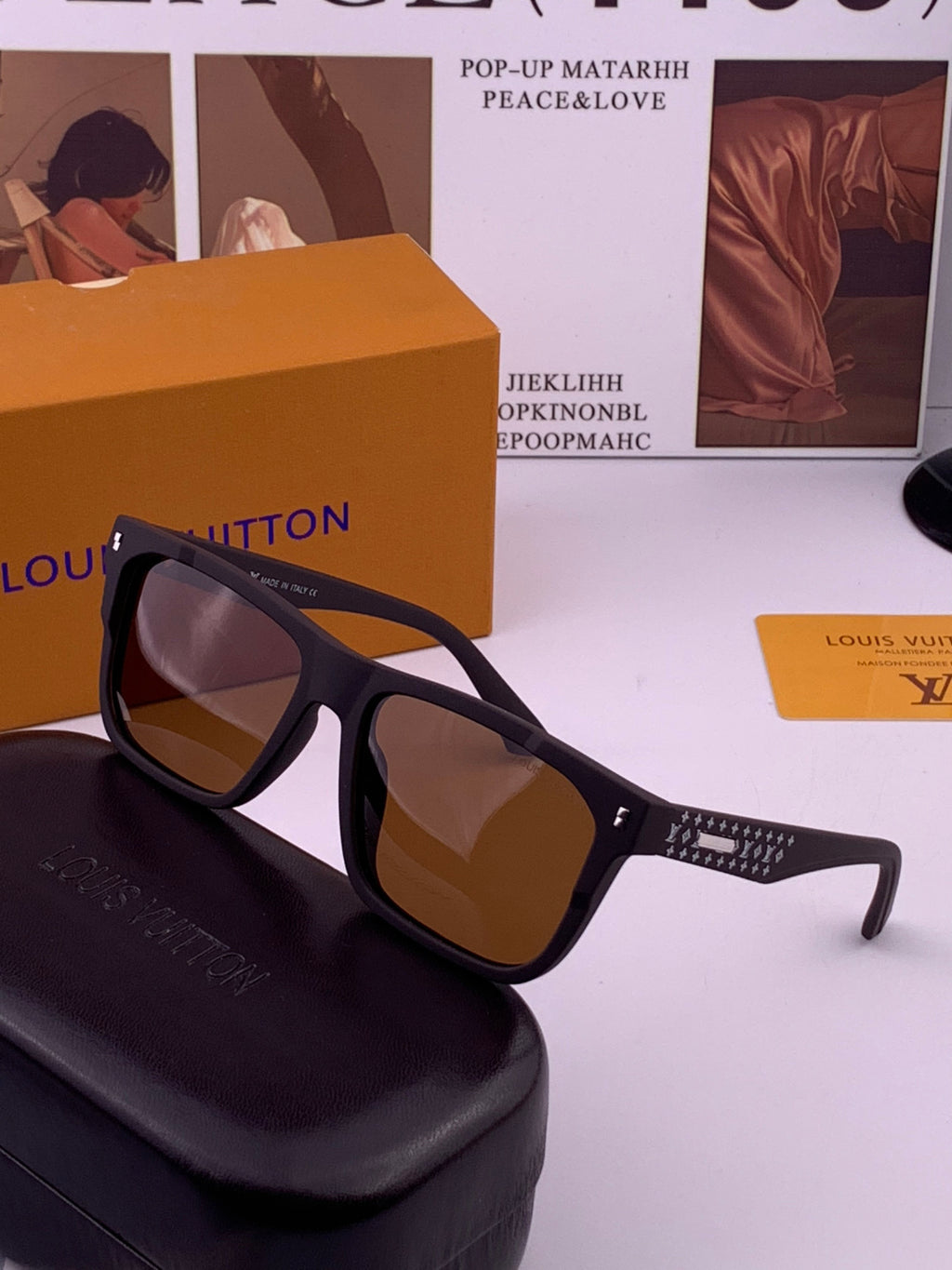 Louis Vuitton L8510 Square Brown Lens Sunglasses for Men & Women - 398132 - detail image 2