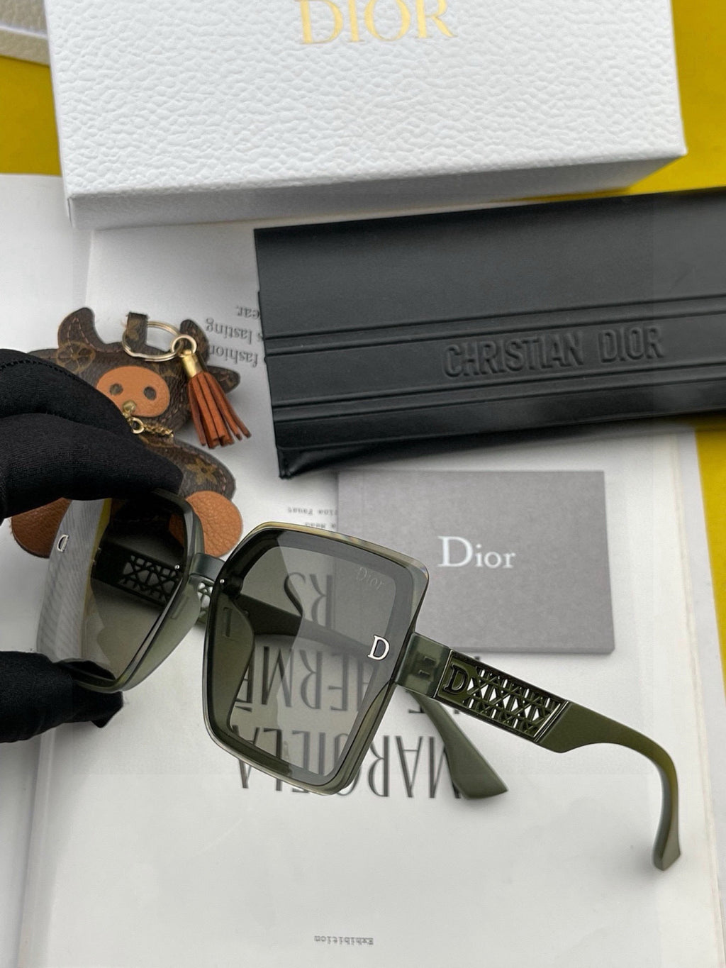 Dior CD4190 Square Gold Lens Sunglasses for Women - 398742 - detail image 2