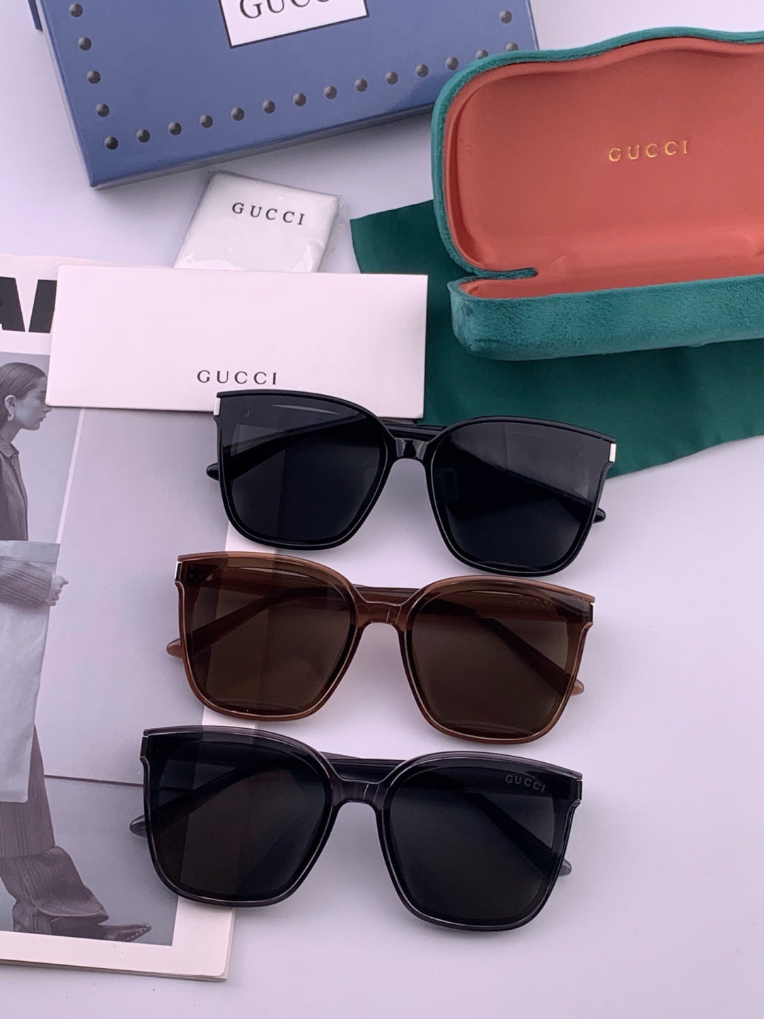 Gucci G9940 Polarized Square Black Lens Sunglasses for Men & Women - 398322 - detail image 7