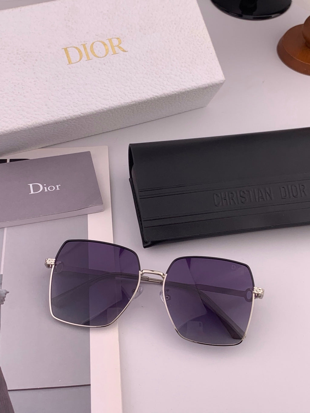 Dior D6310 Polarized Square Red Lens Sunglasses for Men & Women - 398744