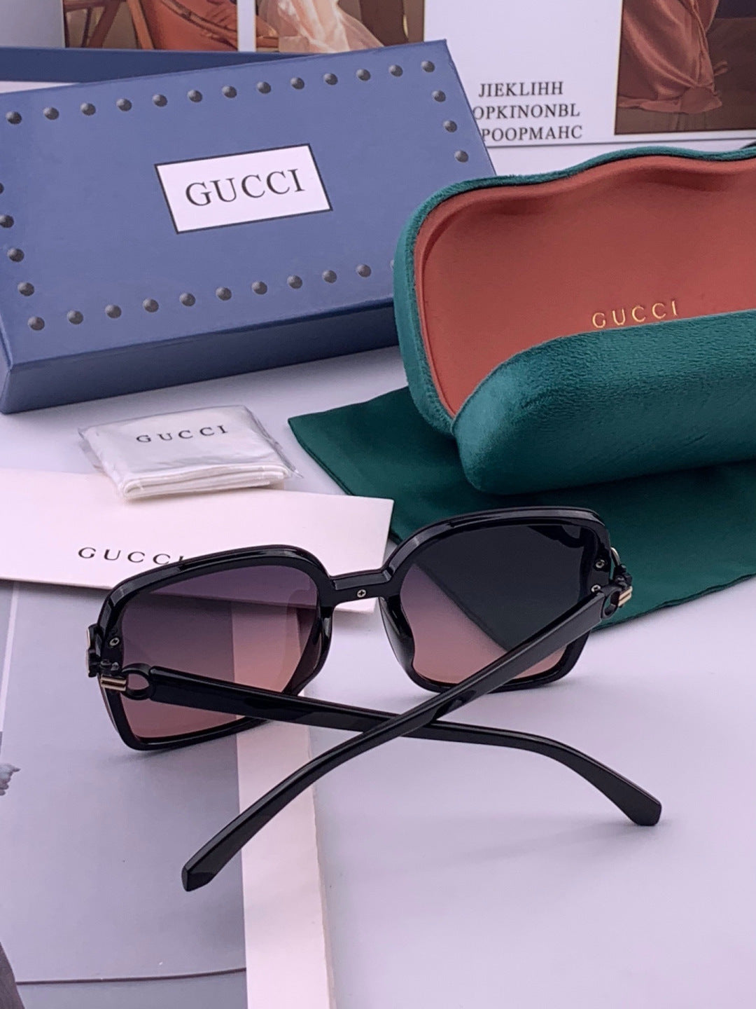 Gucci G9223 Polarized Square Brown Lens Sunglasses for Men & Women - 398327 - detail image 3