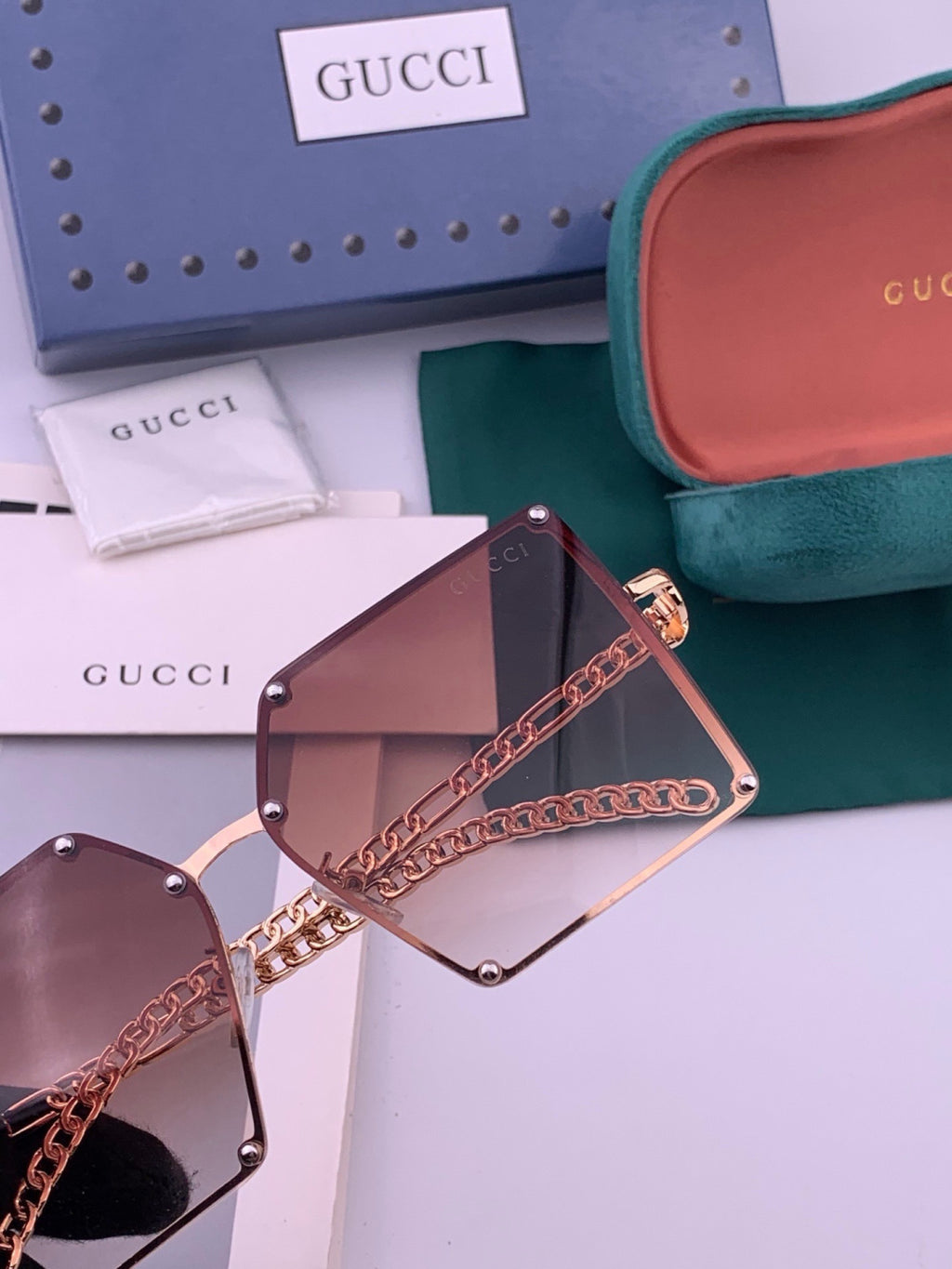 Chanel CH322 Lightweight Rimless Red Lens Sunglasses for Women - 398535 - detail image 3